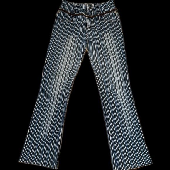 blue and white strips jeans - Picture 2 of 2